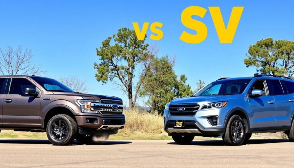 Truck vs SUV size comparison